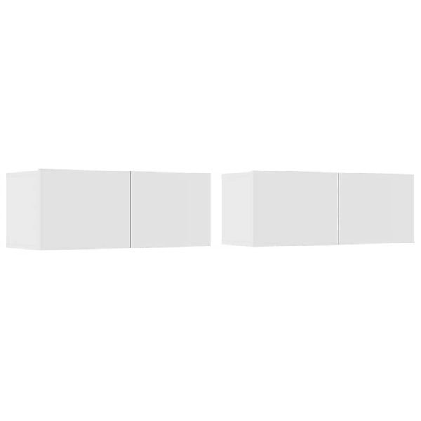 vidaXL TV-Schränke 2 Stk Weiß 80x30x30 cm Holzwerkstoff 804535 günstig online kaufen
