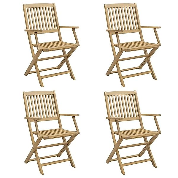 vidaXL Gartenstühle 4 Stk Klappbar 57,5x54,5x90 cm Massivholz Akazie 365742 günstig online kaufen