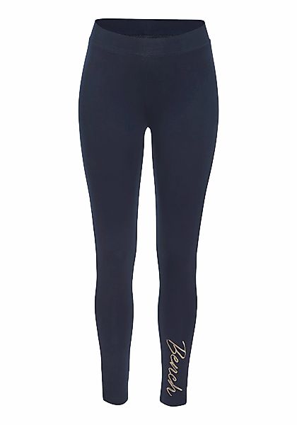 Bench. Loungewear Leggings mit glänzender Logostickerei günstig online kaufen