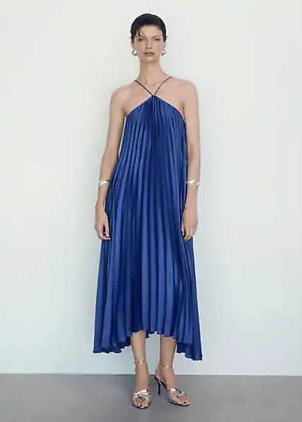 Plissiertes Neckholder-Kleid günstig online kaufen