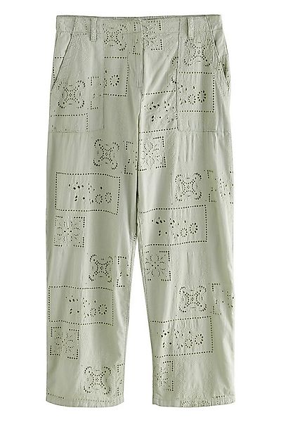 Next Stoffhose Hose mit Stickerei aus 100 % Baumwolle (1-tlg) günstig online kaufen