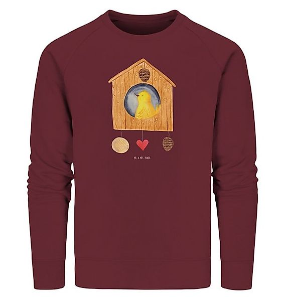 Mr. & Mrs. Panda Longpullover Vogelhaus Home Größe M - Burgundy - Geschenk, günstig online kaufen