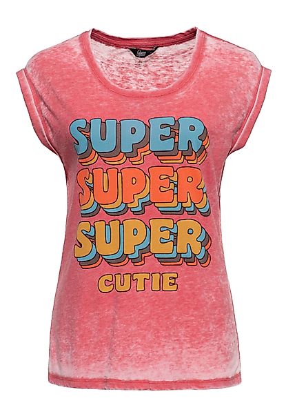 QueenKerosin T-Shirt Super Cutie (1-tlg) Frontprint günstig online kaufen