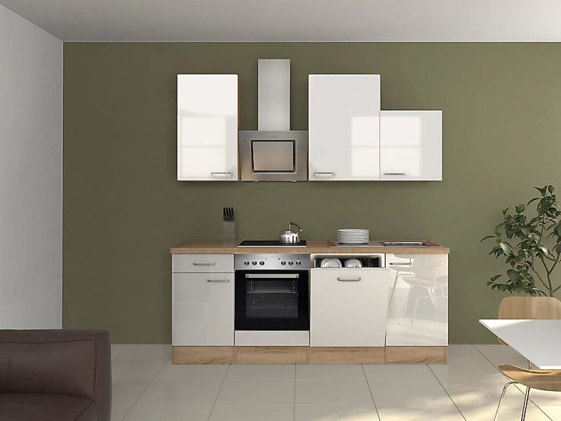 Flex-Well Küchenzeile "Florenz", mit E-Geräten, Gesamtbreite 220 cm günstig online kaufen