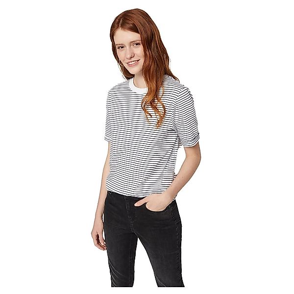 Pieces Ria Kurzarm Fold Up Solides T-shirt XL Bright White / Stripes Mariti günstig online kaufen