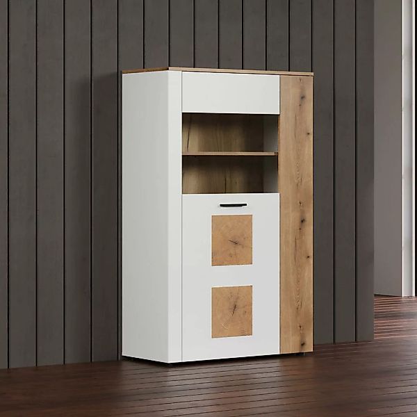 trendteam Vitrine (Vitrine) Kommode Schrank Anrichte 90 x 146 x 42 cm günstig online kaufen