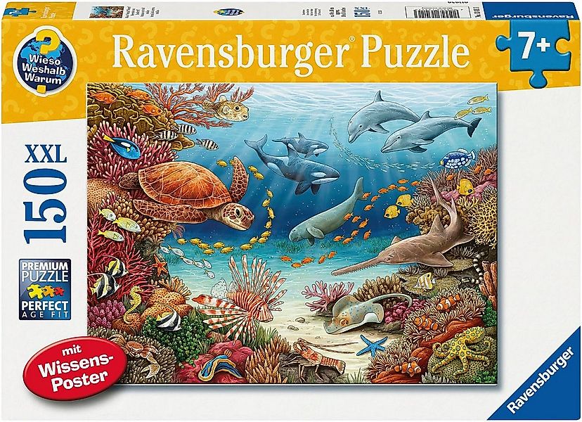 Ravensburger Puzzle Wieso? Weshalb? Warum? Meerestiere am Korallenriff, 150 günstig online kaufen