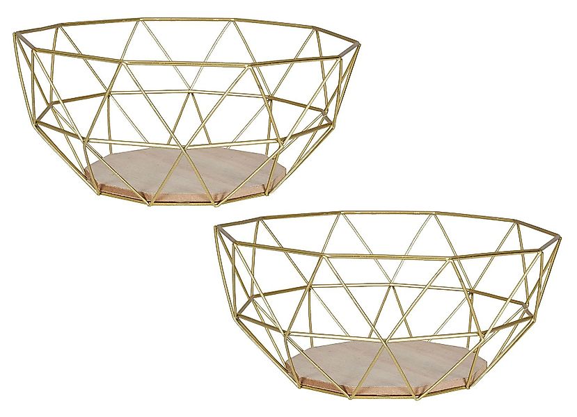 Levandeo® Dekoschale, 2er Set Korb Metall günstig online kaufen
