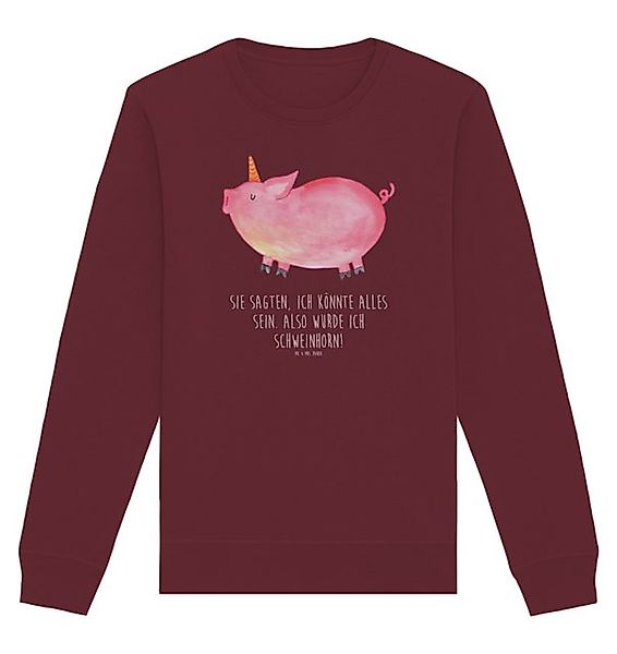 Mr. & Mrs. Panda Longpullover Größe L Einhorn Schwein - Burgundy - Geschenk günstig online kaufen