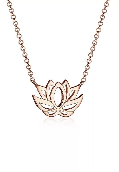 Elli Kette mit Anhänger "mit Lotusblume Blüte Glücksbringer 925 Silber" günstig online kaufen
