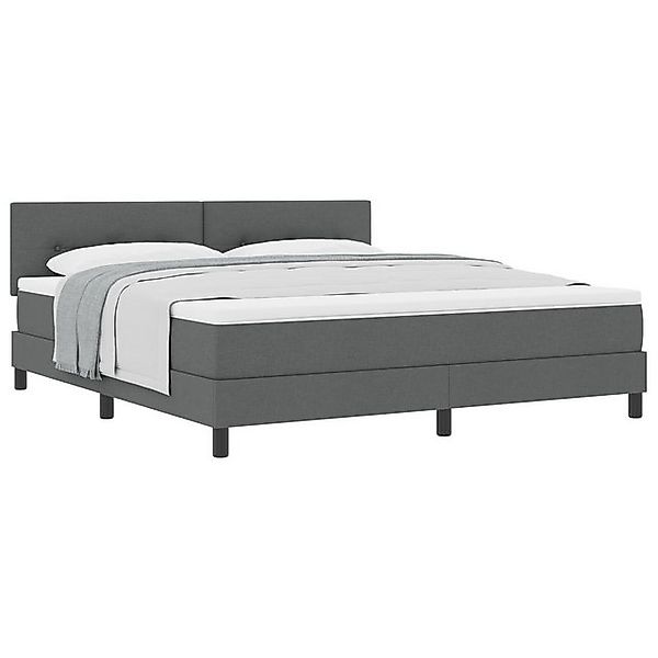 vidaXL Bett Boxspringbett mit Matratze Dunkelgrau 180x200 cm Stoff (1-tlg) günstig online kaufen