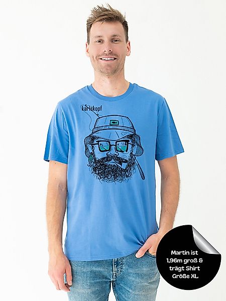 karlskopf Print-Shirt Rundhalsshirt Basic ANGLER günstig online kaufen