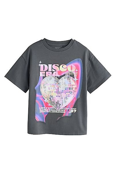 Next Paillettenshirt Oversized Fit T-Shirt mit Pailletten, Blumengrafik (1- günstig online kaufen