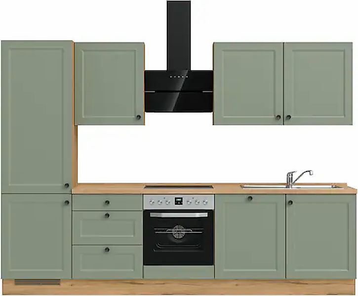 nobilia® Küchenzeile »"Cascada II"«, vormontiert, Breite 300 cm, Ausrichtun günstig online kaufen