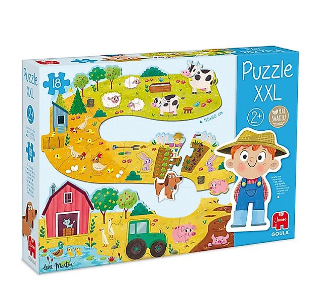 Goula Puzzle Goula 53176 Bauernhof Puzzle XXL 18 Teile, 18 Puzzleteile, Mad günstig online kaufen