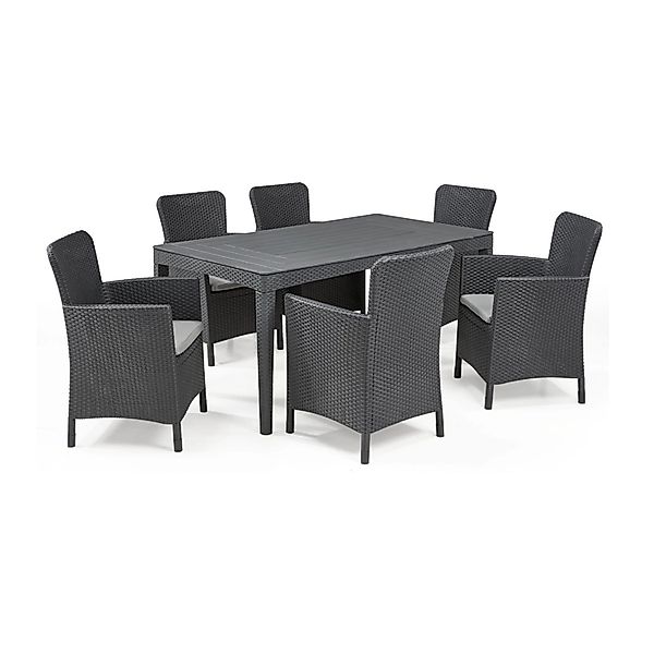 Allibert Gartenlounge-Set Allibert Girona Miami Esstisch günstig online kaufen