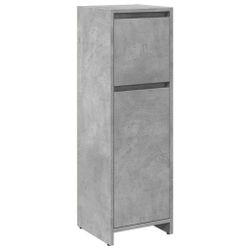 vidaXL Badezimmer-Set Badezimmerschrank Betongrau 30x30x95 cm günstig online kaufen
