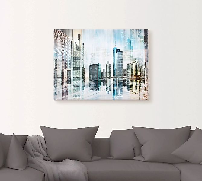 Artland Leinwandbild "Frankfurt Skyline Abstrakte Collage", Deutschland, (1 günstig online kaufen