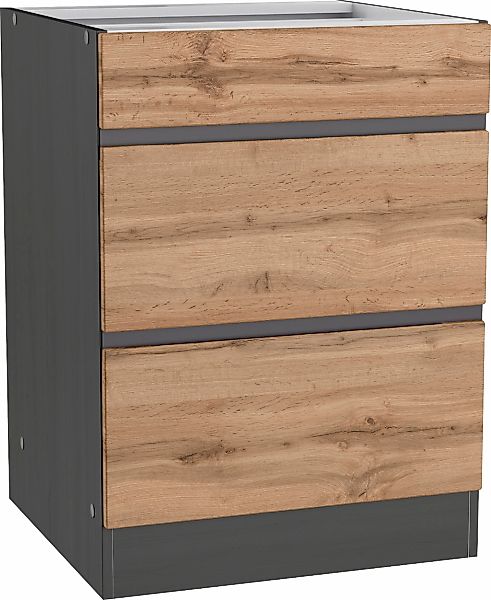 KOCHSTATION Unterschrank "KS-Riesa", Breite 60 cm, MDF-Fronten günstig online kaufen