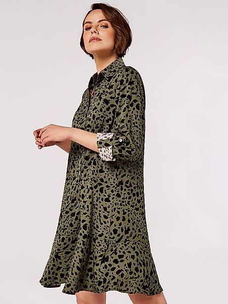Apricot Minikleid Animal Print Longsleeve Shirt günstig online kaufen