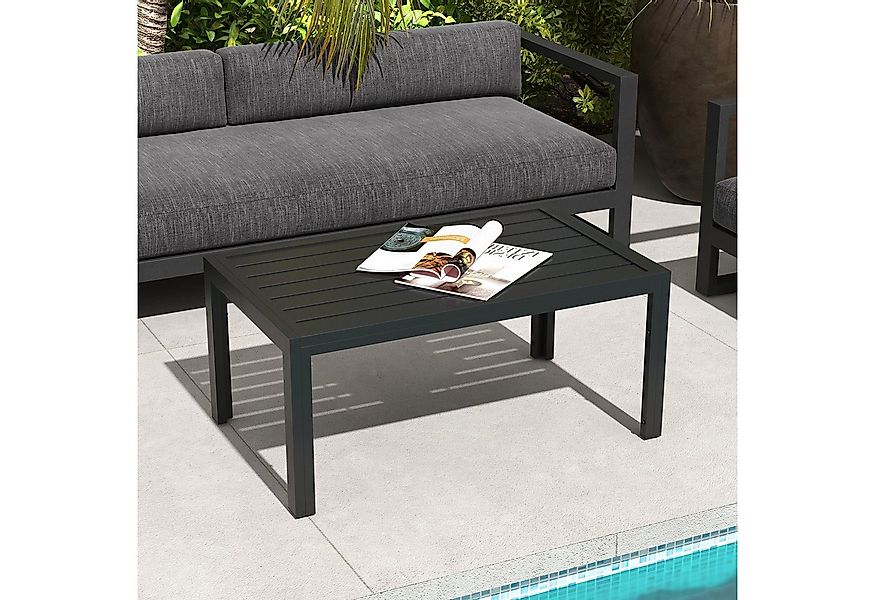 Outsunny Beistelltisch aus Stahl, wetterfest, pflegeleicht (Balkontisch, 1- günstig online kaufen