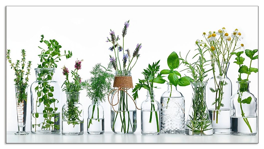 Artland Küchenrückwand "Öle mit Kräutern", (1 tlg.), Alu Spritzschutz mit K günstig online kaufen