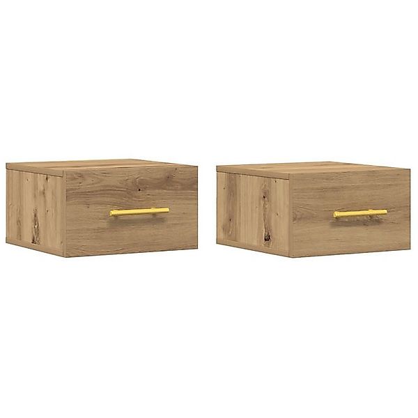 vidaXL Fächerschrank Wand-Nachttische 2 Stk. Artisan Eiche 35x35x20 cm (1-S günstig online kaufen