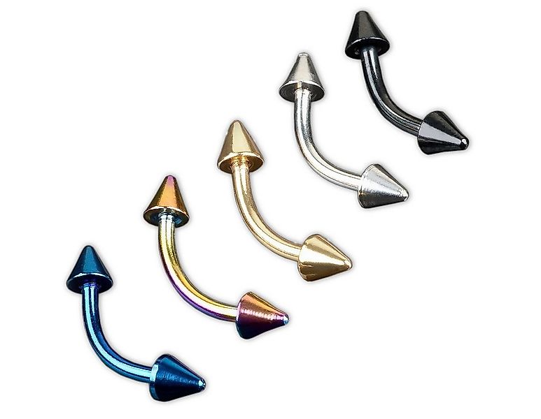 viva-adorno Augenbrauenpiercing-Set Piercing Banane mit Spikes Spitzen Chir günstig online kaufen