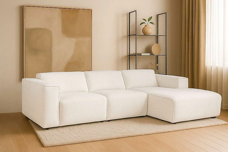 andas Ecksofa "Noord mit Kedernaht, Breite 281 cm, L-Form" Cord, Struktur, günstig online kaufen