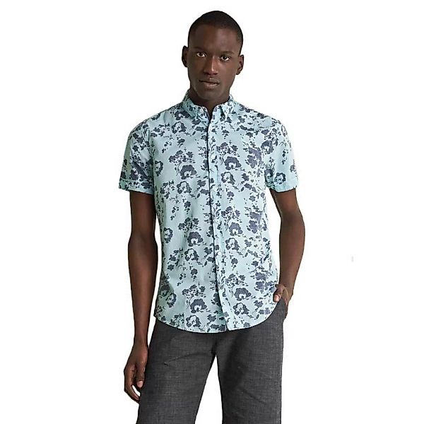 Salsa Jeans Slim Fit Kurzärmliges Hemd Mit Gefärbtem Effekt L Blue günstig online kaufen