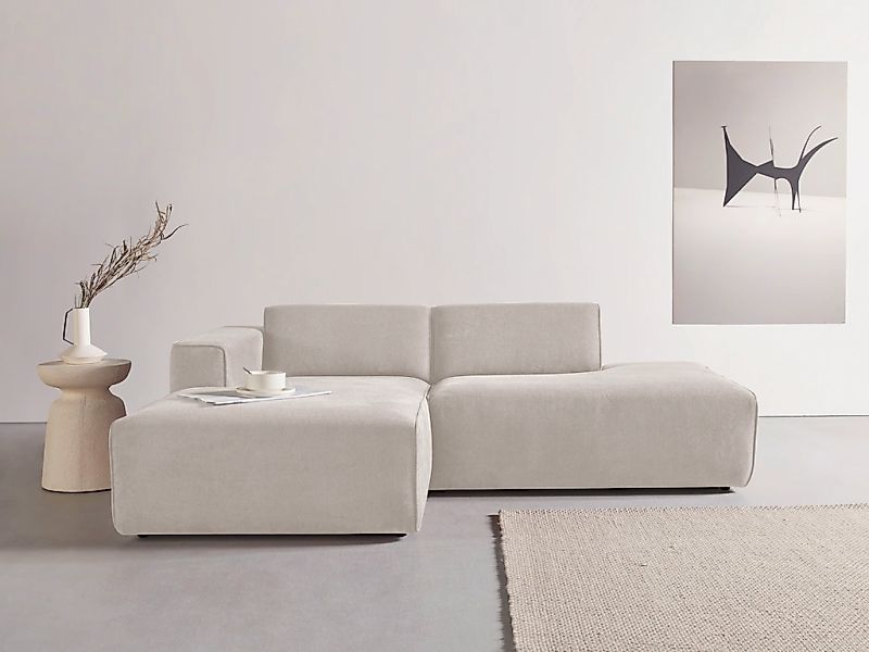 andas Ecksofa "Noord mit Kedernaht, Breite 227 cm", Cord, Struktur, Webstof günstig online kaufen