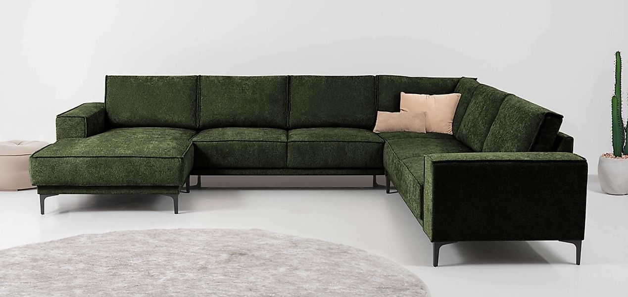 OTTO home Wohnlandschaft "XXL Sofa Oland, Struktur, Flachgewebe, Luxus-Micr günstig online kaufen