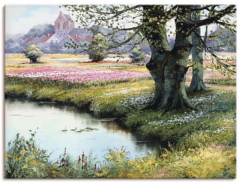 Artland Leinwandbild "Das Dorf" Felder 1 Stk. tlg. als Leinwandbild, Poster günstig online kaufen