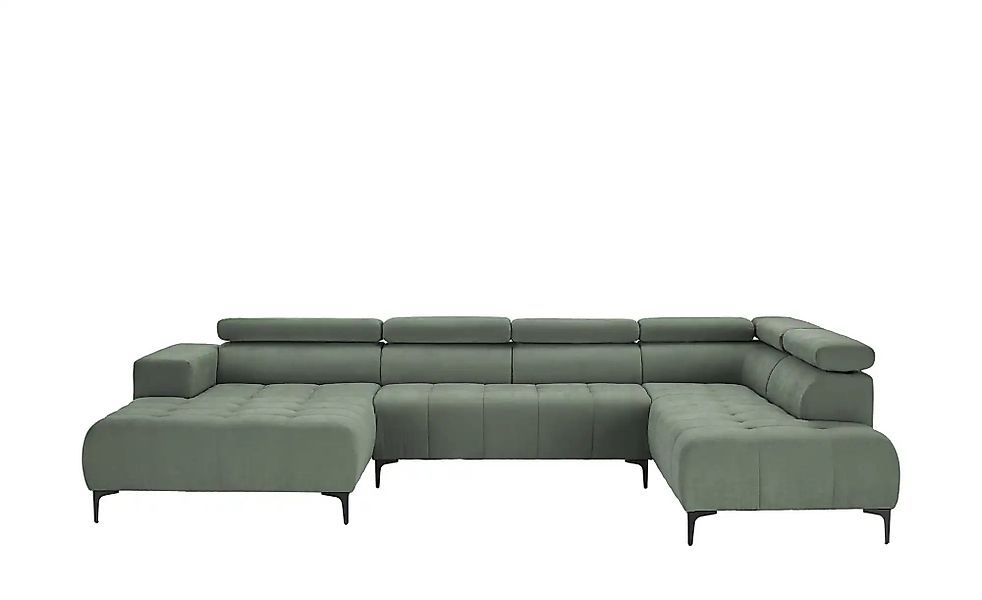 switch Wohnlandschaft  Caro ¦ grün ¦ Maße (cm): B: 350 H: 81 T: 214.0 Polst günstig online kaufen