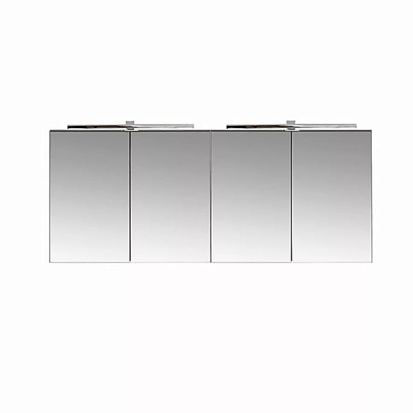 Doppel-Spiegelschrank, 160cm, LED-Beleuchtung, matt schwarz, PUEBLA-56-BLAC günstig online kaufen
