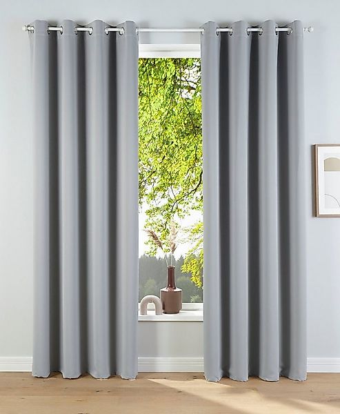 my home Verdunkelungsvorhang Solana (2 St), Ösen, verdunkelnd, 2-er Set, Br günstig online kaufen