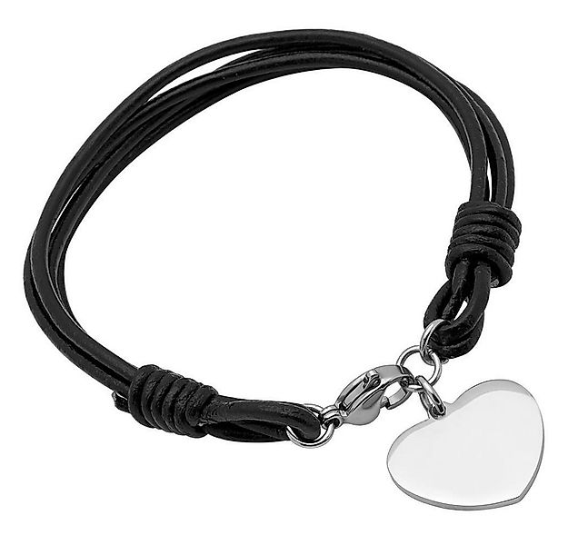 Unique Lederarmband Lederarmband mit Herzanhänger B5187 günstig online kaufen