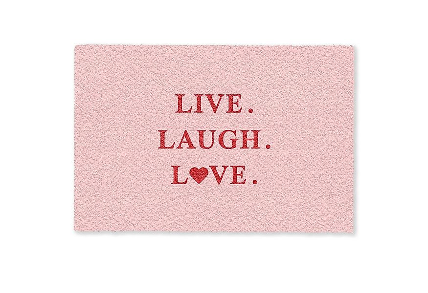 MuchoWow Fußmatte Zitat - Liebe - Rosa - Rot, Rechteckig, innen Schmutzfang günstig online kaufen