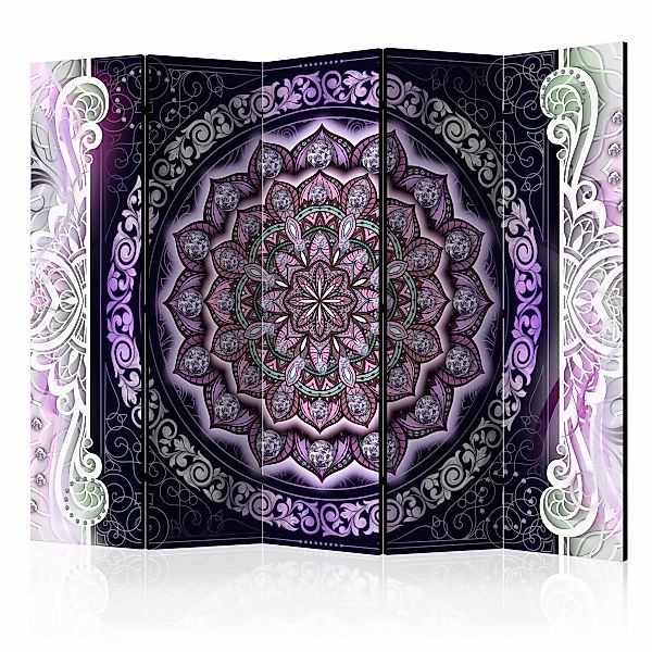 5-teiliges Paravent - Round Stained Glass (violet) Ii [room Dividers] günstig online kaufen