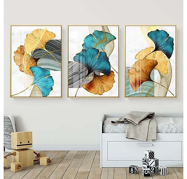trends for living Wandbild Wandbild Gold Schilf, rahmenlose Leinwand Wohnzi günstig online kaufen
