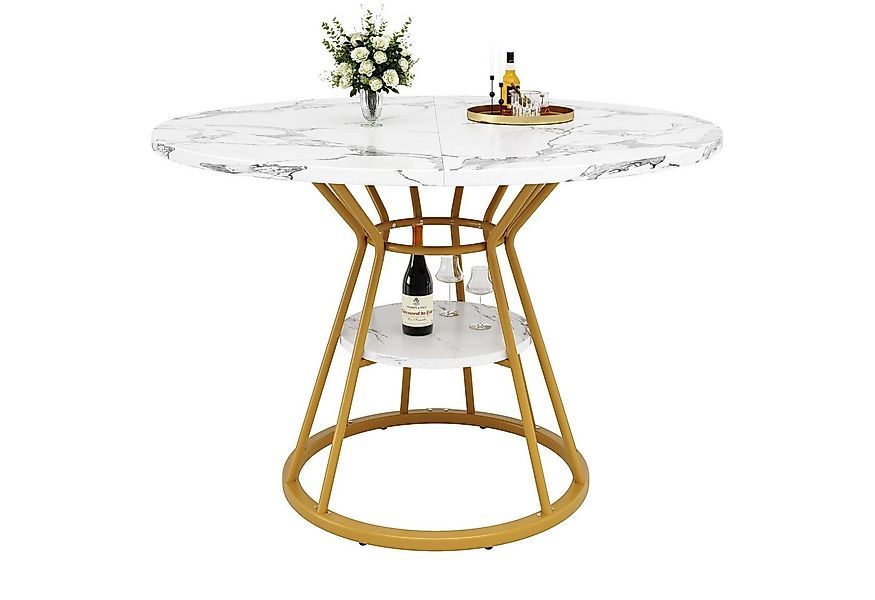 REDOM Esstisch Küchentisch Frühstückstisch (Runder Esstisch Marmormuster 10 günstig online kaufen