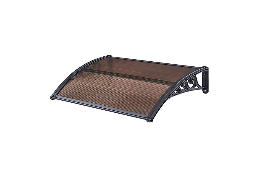 en.casa Vordach, »Mellerud« Überdachung 100 x 60 cm Schwarz/Braun günstig online kaufen