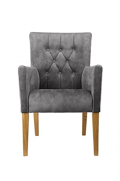 Home affaire Armlehnstuhl "Cortega Esszimmerstuhl mit Knopfheftung" () 1 St günstig online kaufen