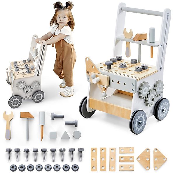 Mamabrum Lauflernwagen 3-in-1-Walker aus Holz, Holzspielzeug günstig online kaufen
