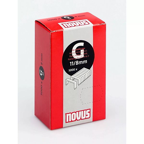 Novus Flachdrahtklammern G 11 für Hammertacker 8 mm Länge 5.000 Stck. günstig online kaufen
