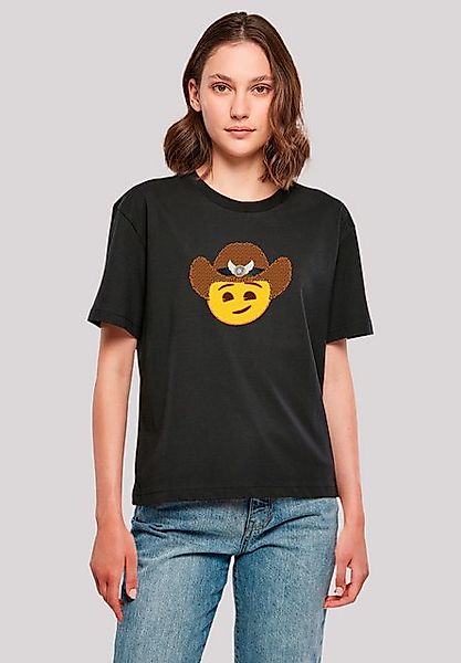 emoji couture T-Shirt Smiling sequin yellow face cowboy hat Premium Qualitä günstig online kaufen