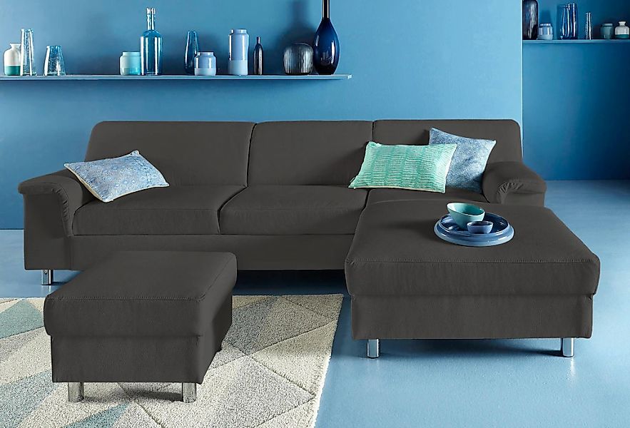 DOMO collection Ecksofa "Jamie, modern und elegant, Fußhöhe 9cm, L-Form," w günstig online kaufen