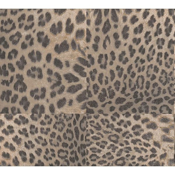 Vliestapete Leopardenmuster Matt Leicht Strukturiert Braun Beige FSC® günstig online kaufen