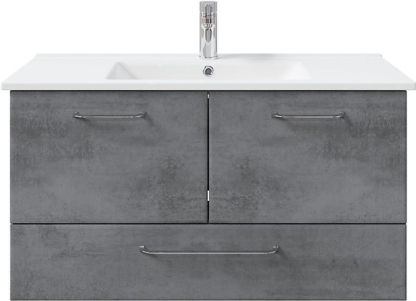 Saphir Badmöbel-Set »Quickset 945 Keramik-Waschtisch mit Unterschrank, 100 günstig online kaufen