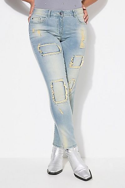 Angel of Style Röhrenjeans Jeans Emma Slim Fit destroyed beiger Denim günstig online kaufen